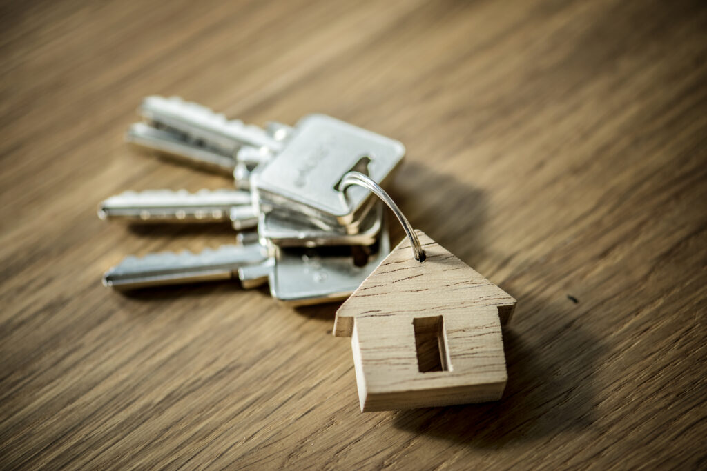 flat lay of real estate concept
